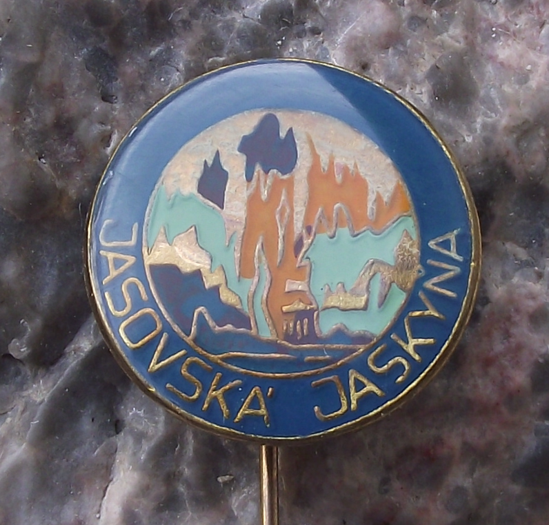 Vintage Jasovská jaskyňa Jasov Cave System Slovakia Tourist Pin Badge