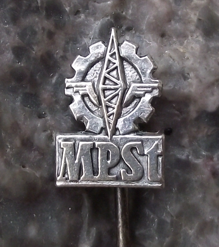 Vintage MPSt Czechoslovakia Ministry of Precision Engineering Pin Badge