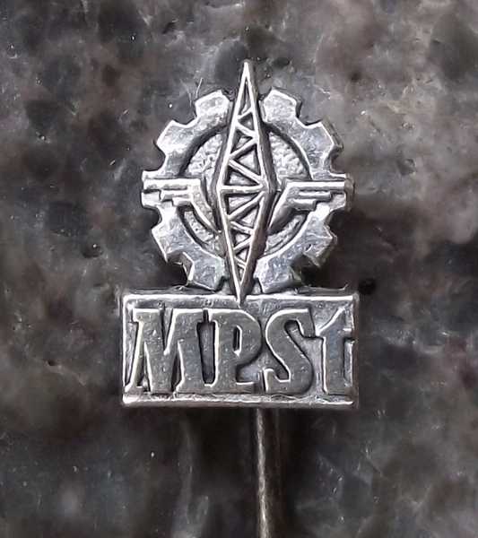 Vintage MPSt Czechoslovakia Ministry of Precision Engineering Pin Badge