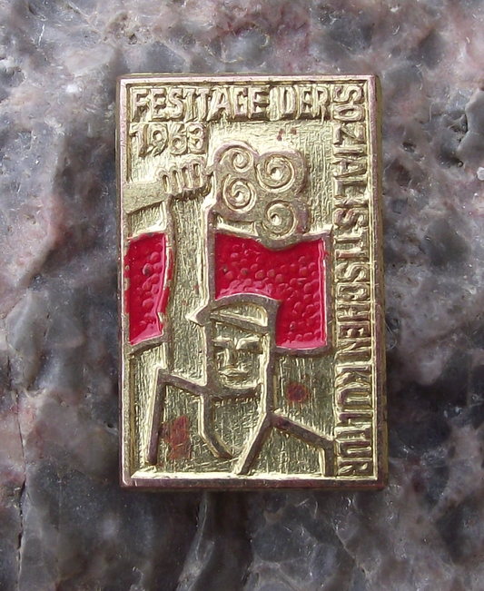 1963 Days Festival of Socialist Culture East Germany DDR GDR Pin Badge
