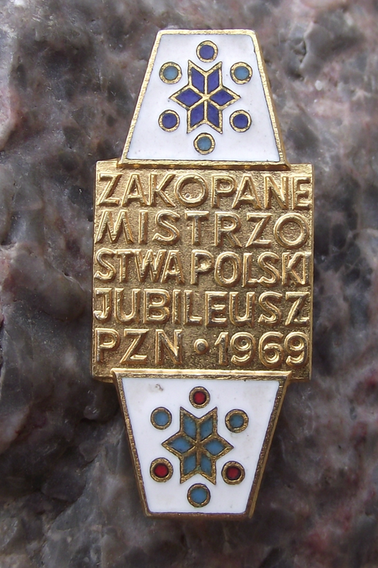 1969 Polish National Skiing Championships Zakopane Tatra Mountains Pin Badge