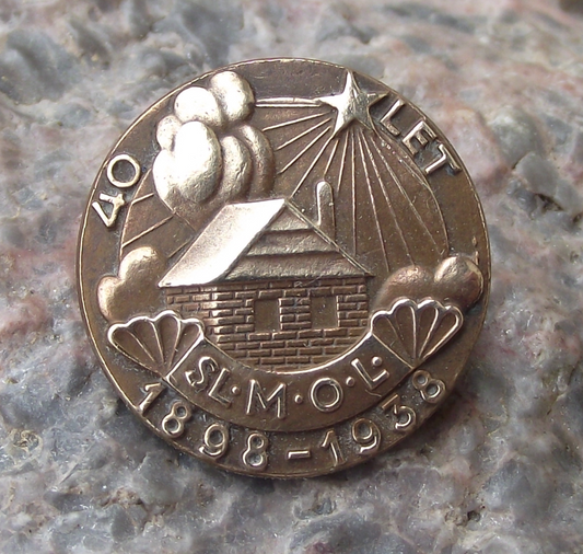 1938 Silesian Foundation for Public Enlightenment 40th Anniversary Pin Badge