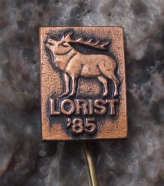 1985 Lorist Hunting Expo Show Yugoslavia Stag Deer Pin Badge