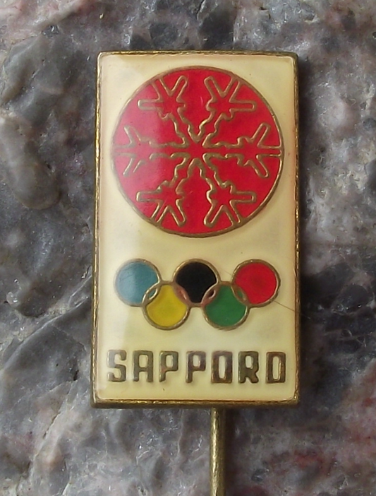 1972 Sapporo Japan Winter Olympic Games Official Logo Pin Badge