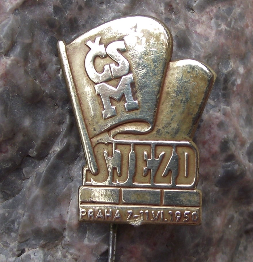 1950 CSM Czech Communist Youth Organisation Conference Pin Badge