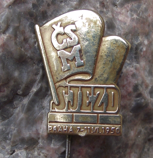 1950 CSM Czech Communist Youth Organisation Conference Pin Badge