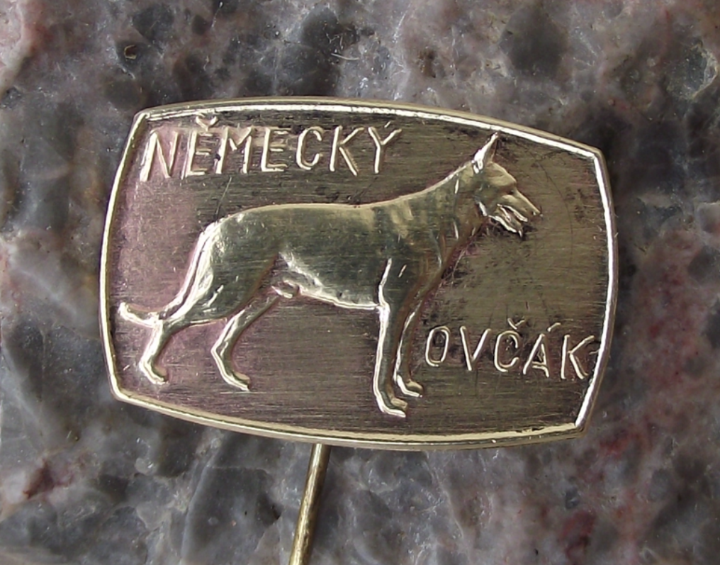 Vintage Deutscher Schäferhund German Shepherd Working Dog Show Pin Badge