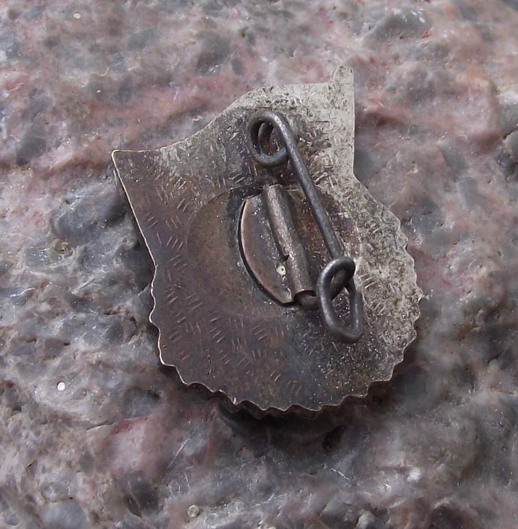 Vintage FDJ Silver Badge for Good Knowledge Engels Marx Lenin Book Pin Badge