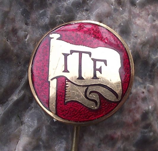Vintage 1930's International Transport Workers' Federation ITF Pin Badge