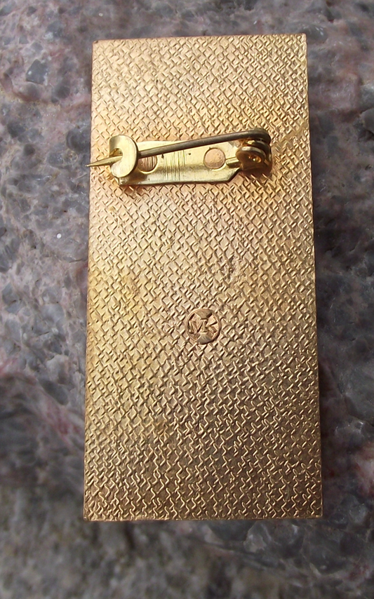 1985 XII SFMS Moscow SSM Czechoslovakia WFDY Youth Flower Logo Pin Badge