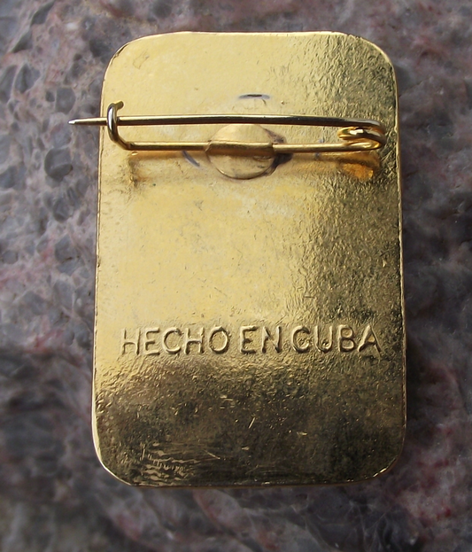 1978 WFDY 11th World Youth Festival Havana Cuba Flower Soviet Flag Pin Badge