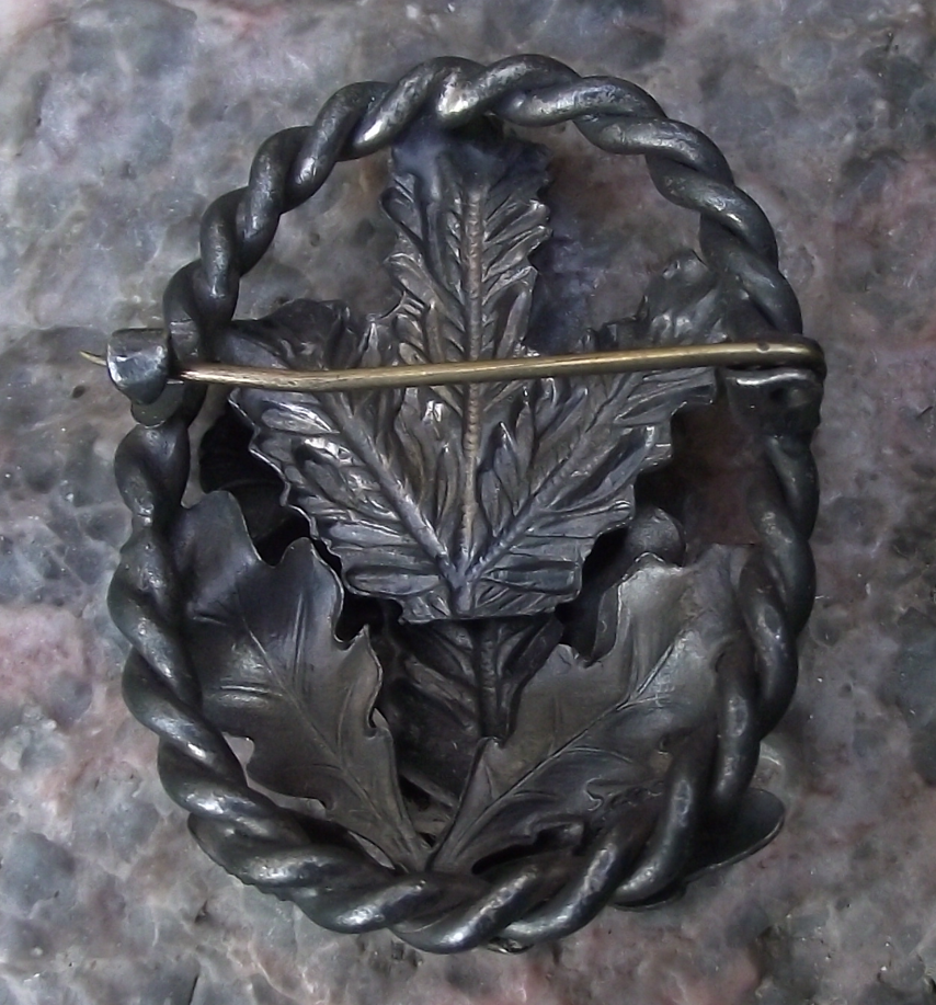 Vintage Czech Hunting Hat Wreath Brooch Myslivecký Odznak Lapel Pin Badge