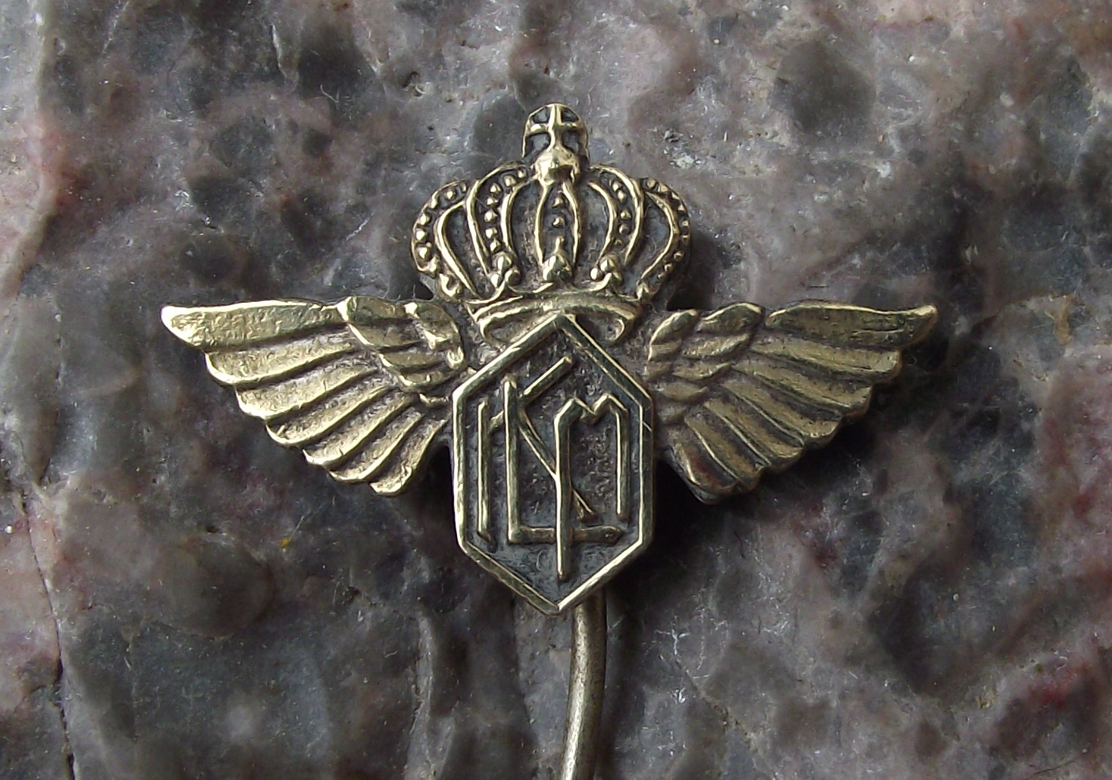 Vintage 1950s KLM Dutch Airlines Winged Logo Netherlands Holland Pin Badge