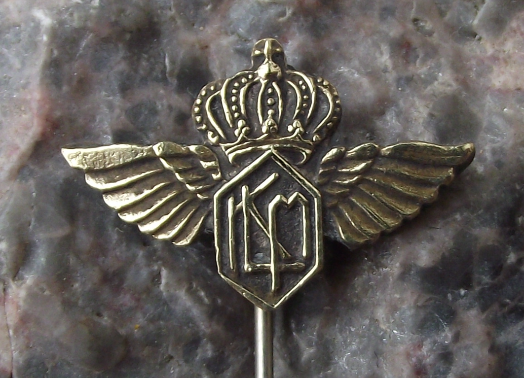 Vintage 1950s KLM Dutch Airlines Winged Logo Netherlands Holland Pin Badge