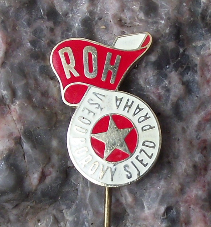 1966 Czechoslovakia ROH 6th All Trade Union Conference Pin Badge