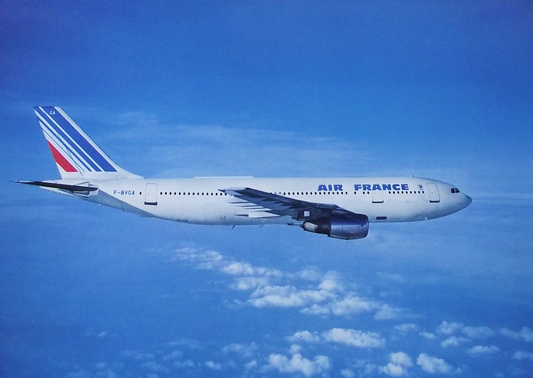 Vintage Air France Airbus A 300 B2b Airliner Aircraft Postcard