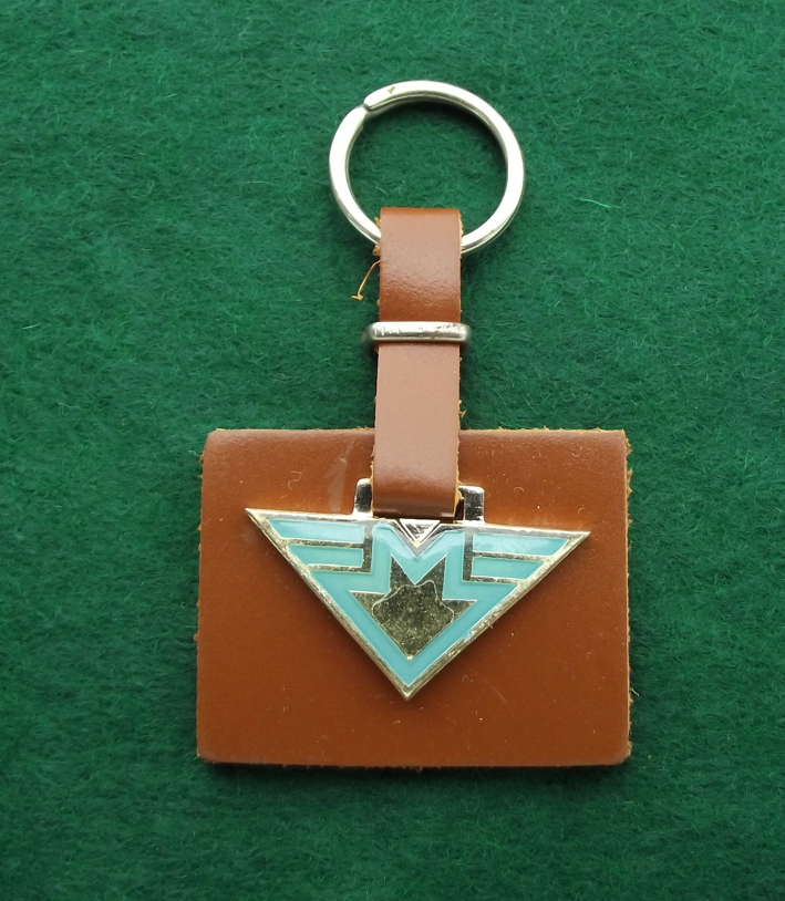 Vintage Czech Metro Underground Train Official M Logo Keychain Keyring