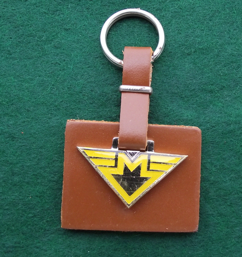 Vintage Czech Metro Underground Train Official M Logo Keychain Keyring