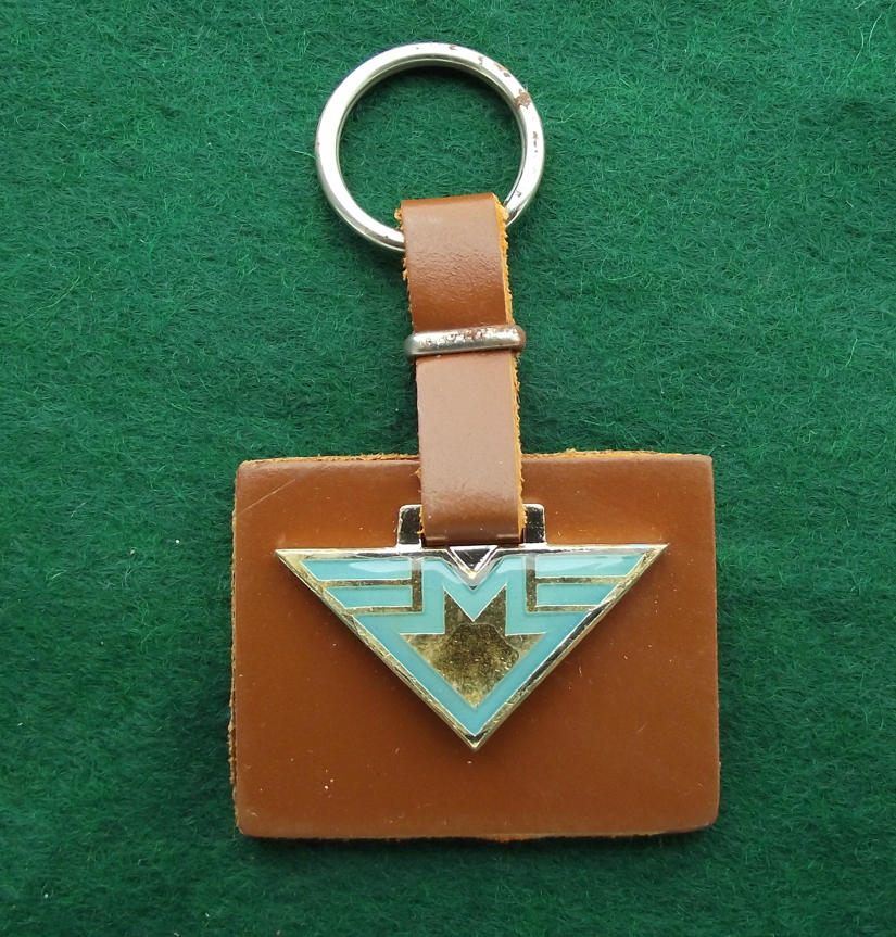 Vintage Czech Metro Underground Train Official M Logo Keychain Keyring