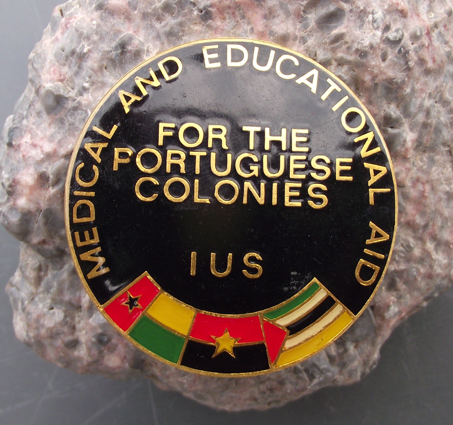 Vintage IUS Medical and Educational Aid for Portugal Colonies Pin Badge