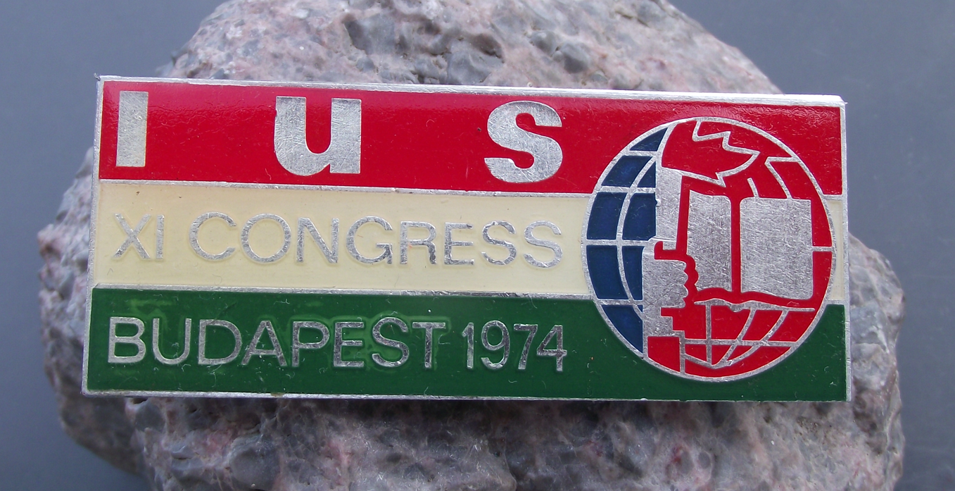 1974 IUS International Students Union 11th Congress Budapest Pin Badge