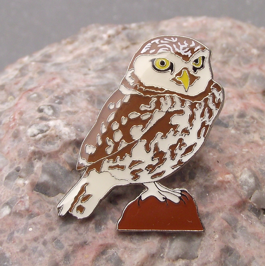 Wise Little Screech Burrowing Owl Ron Weasley Bird Brooch Pin Badge