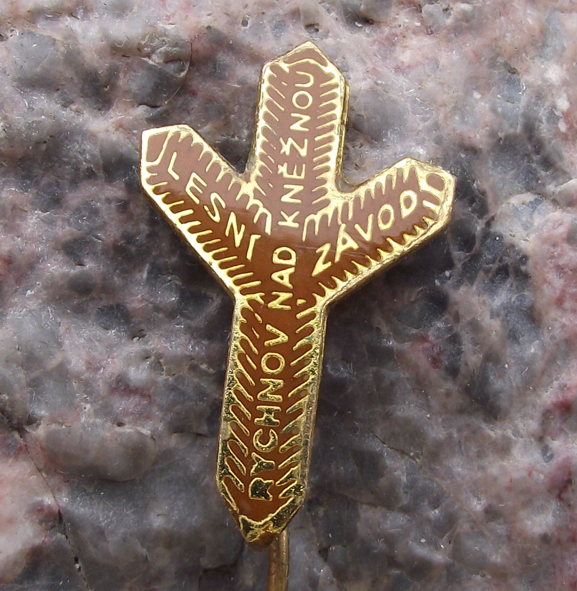 Vintage Rychnov nad Kneznou State Forestry Commission Hunters Pin Badge