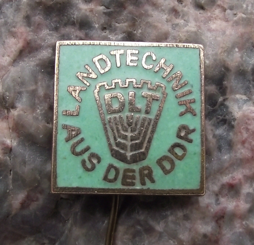 Vintage DLT Landtechnik Aus Der DDR East German Farming Agricultural Pin Badge