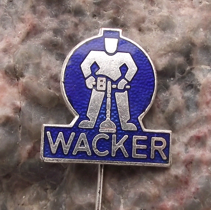 Vintage Wacker Compactors Construction Equipment Tampers Diggers Pin Badge