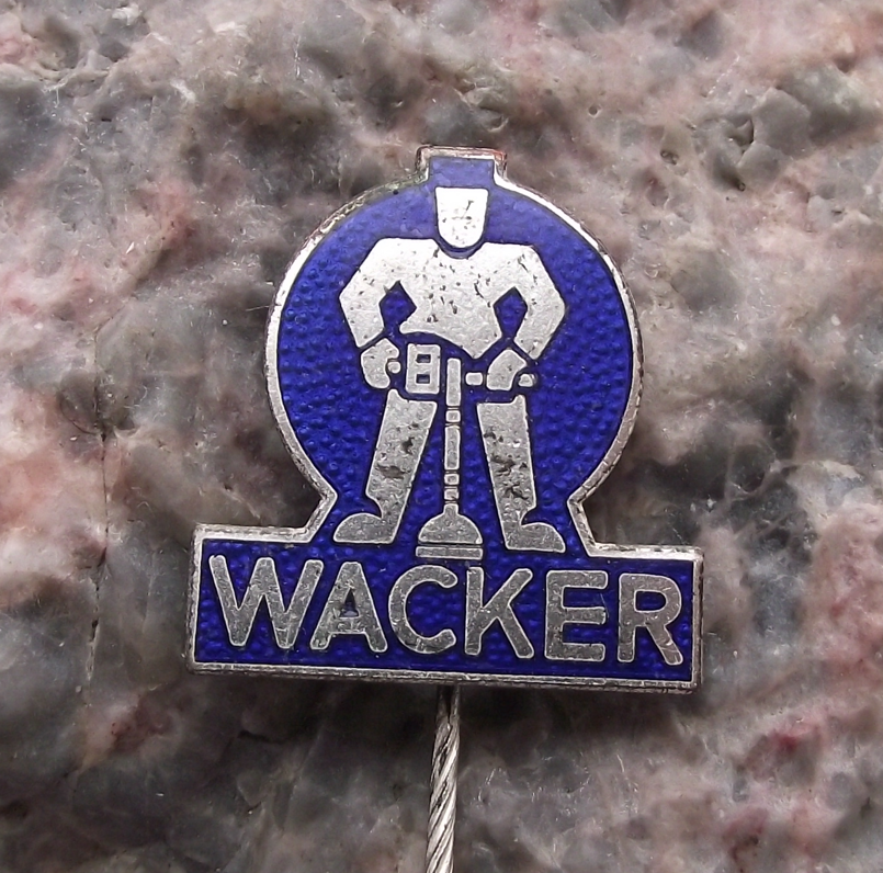 Vintage Wacker Compactors Construction Equipment Tampers Diggers Pin Badge