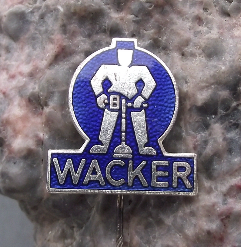 Vintage Wacker Compactors Construction Equipment Tampers Diggers Pin Badge