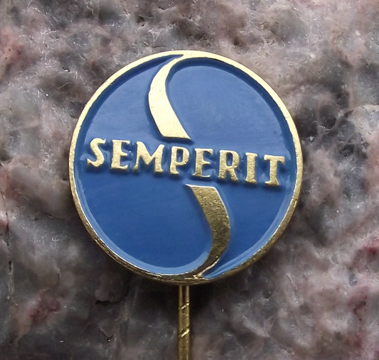 Vintage German Semperit Racing Tyres Tires Rubber Products Firm DDR Pin Badge - Badgecrazy