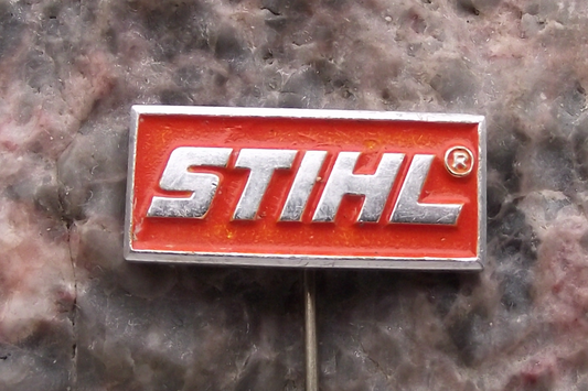 Vintage STIHL German Chainsaw Power Tools Saws Engineering Pin Badge