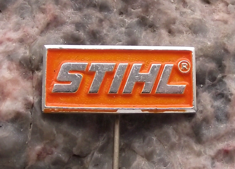 Vintage STIHL German Chainsaw Power Tools Saws Engineering Pin Badge