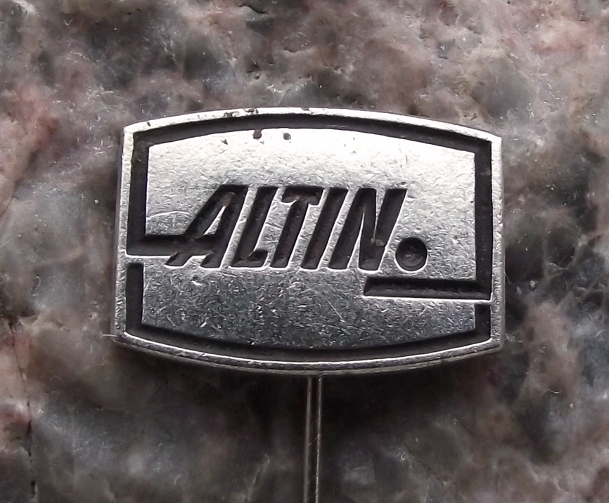 Vintage Altin Textima Automatic Leather Cutting Sewing Machine Pin Badge