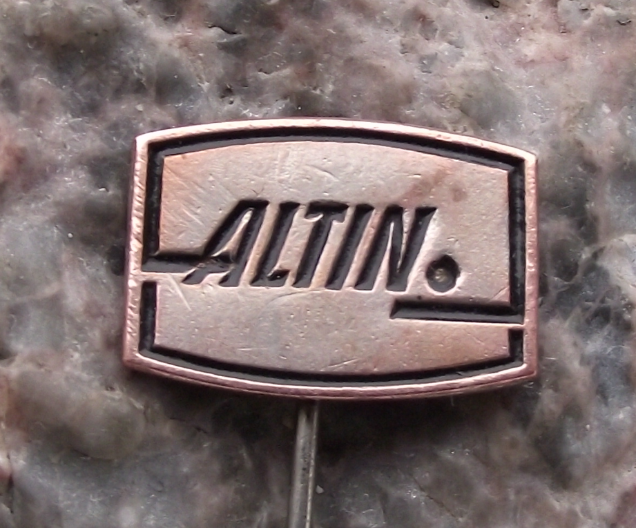 Vintage Altin Textima Automatic Leather Cutting Sewing Machine Pin Badge