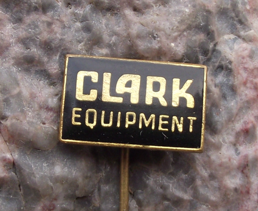 Vintage Clark Equipment Material Handling Construction Fork Lift Trucks Pin Badge