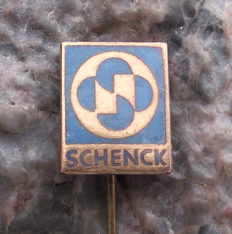 Vintage East German Schenck Process Feeding Screening Weighing Pin Badge