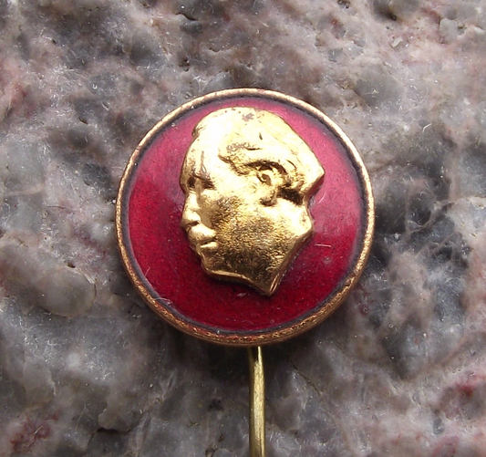 Vintage Georgi Dimitrov Bulgaria Communist General Secretary Circle Pin Badge