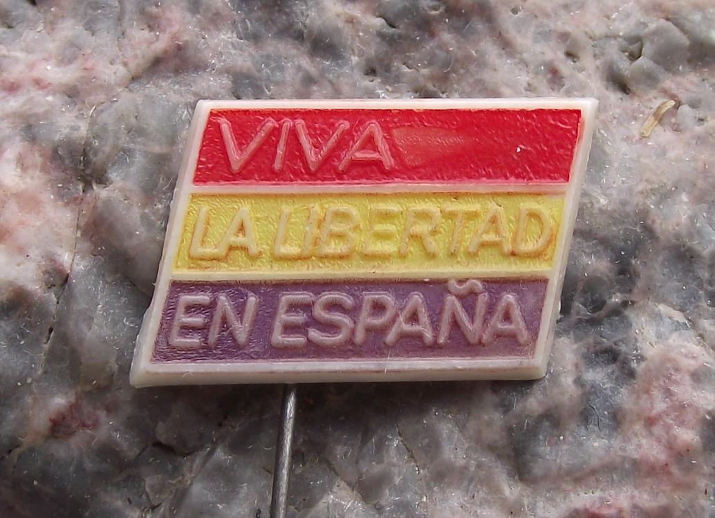 1930's Viva La Libertad en Espana Spanish Civil War Political Pin Badge