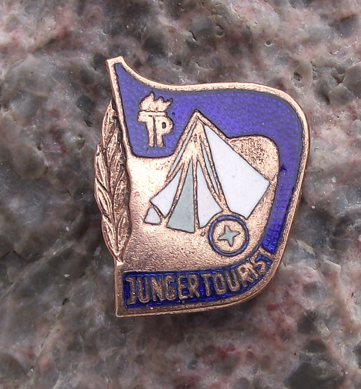 Vintage Ernst Thalmann Pioneers East German Junger Tourist Smaller Pin Badge