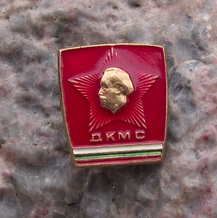 Vintage Bulgaria Dimitrovist Communist Youth Union Members Pin Badge