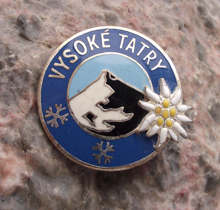 Vintage High Tatra Mountains Vysoke Tatry Edelweiss Flower Pin Badge