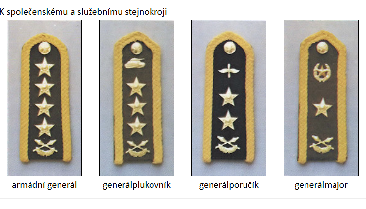 Czechoslovakia Army CSLA Rank General Crossed Maces Leaves Shoulder Badge