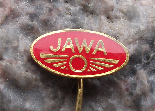 Vintage Coloured Jawa Motocross Road Motorcycles Single Circle Logo Pin Badge