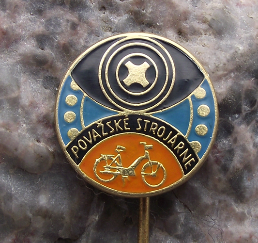 Vintage Povazske Strojarne Jawa Manet Babetta Moped Motorcycle Pin Badge