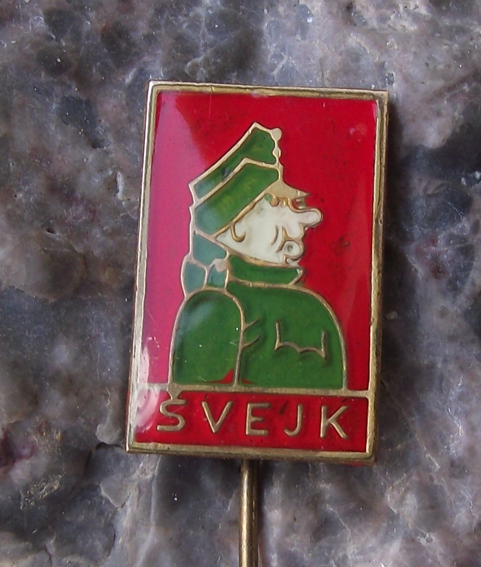 Vintage Good Soldier Svejk Jaroslav Hasek Czech Writer Famous Book Pin Badge
