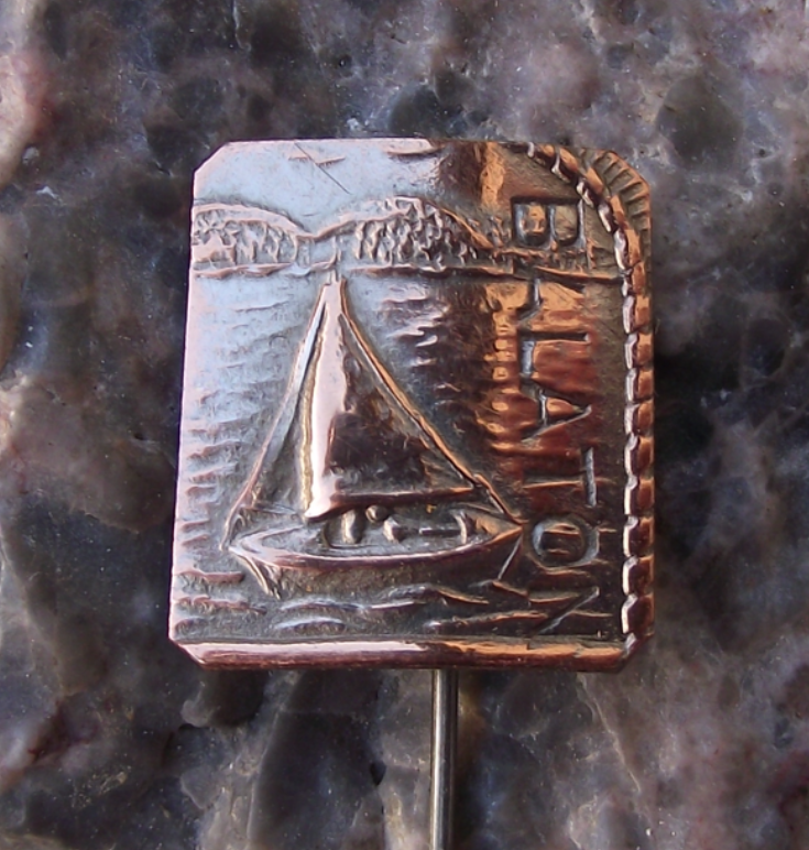 Vintage Balaton Lake Hungary Yacht Sailing Pin Badge