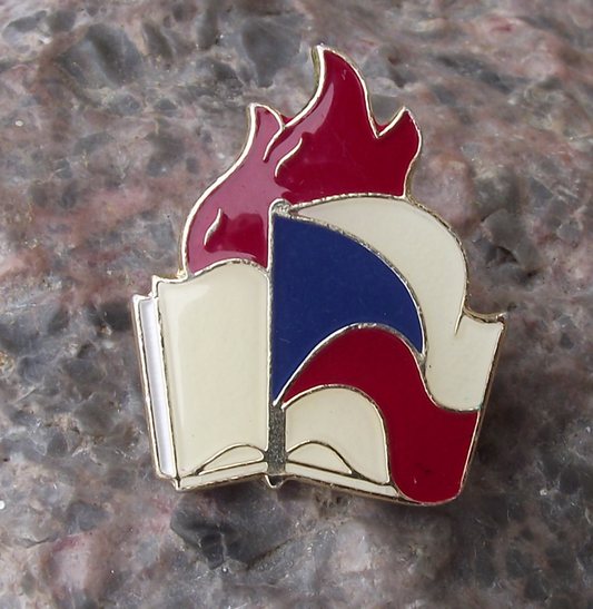 Vintage Czech Pioneer Pionyr Youth Communist Scouts Movement Logo Pin Badge