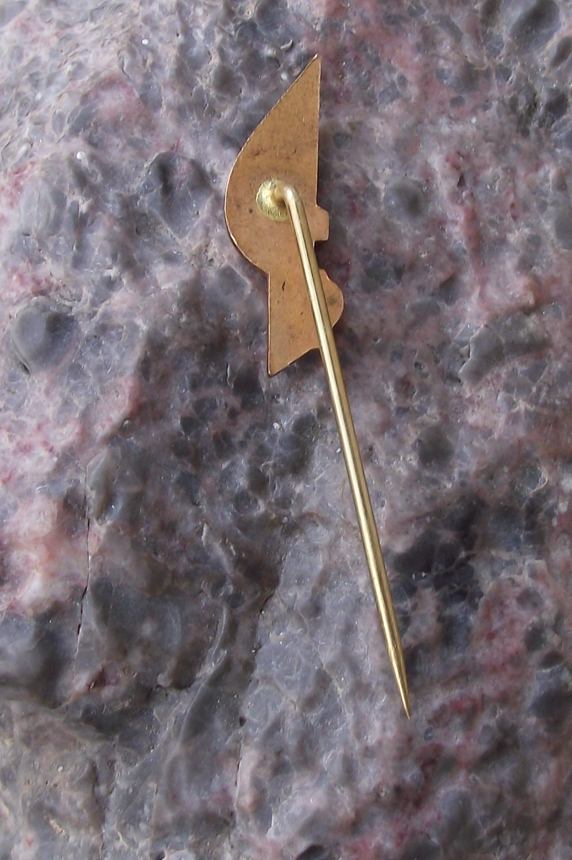 Vintage Soviet Union Hammer Sickle Logo on Red Flag Pin Badge